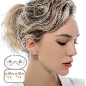 🆕 Sparkle Flower Earring Stud Jacket